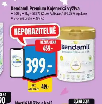 Albert Kendamil premium kojenecká výživa nabídka