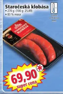 Norma Staročeská klobása nabídka