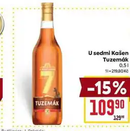 Billa U sedmi Kašen Tuzemák 0,5l nabídka