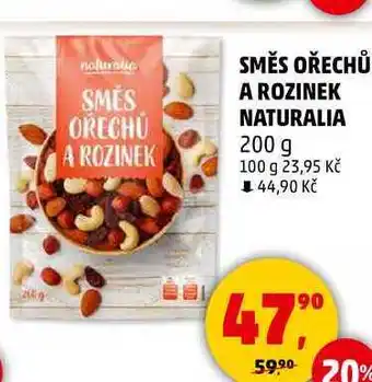 Penny Market SMĚS OŘECHŮ A ROZINEK NATURALIA, 200 g nabídka