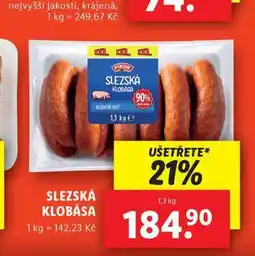Lidl Slezská klobása nabídka