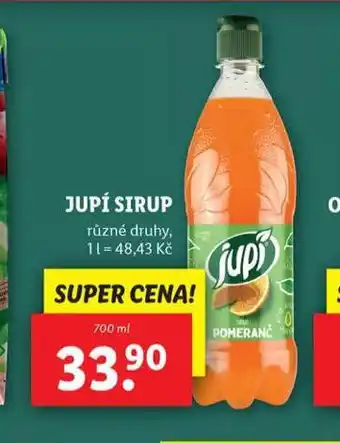 Lidl Jupí sirup nabídka