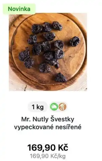 Košík Mr. Nutly Švestky vypeckované nesířené 1kg nabídka