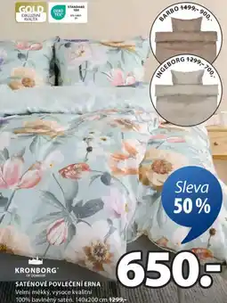 JYSK Saténové povlečení Erna nabídka