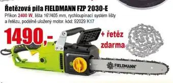 EVA Řetězová pila fieldmann fzp 2030-e příkon 2400 w, lišta 16"/405 mm, rychloupínací systém lišty nabídka