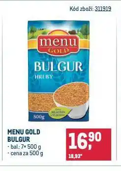 Makro Menu gold bulgur nabídka