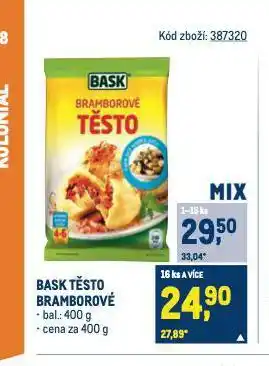 Makro Bask bramborové těsto nabídka