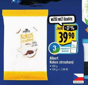 Albert Kokos strouhaný nabídka