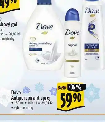 Albert Dove antiperpirant sprej nabídka