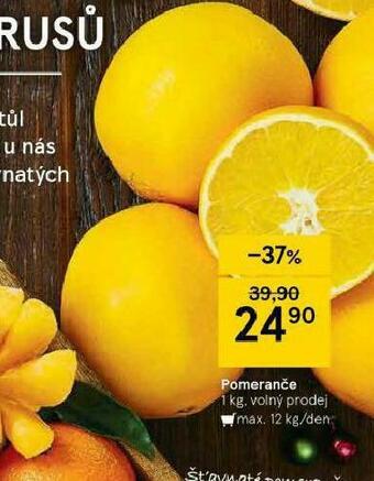 Tesco Pomeranče nabídka
