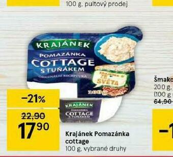 Tesco Krajánek pomazánka cottage nabídka