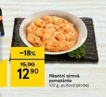 Tesco Pikantní sýrová pomazánka nabídka