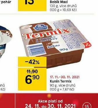 Tesco Kunín termix nabídka