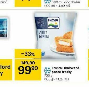 Tesco Frosta obalované porce tresky nabídka