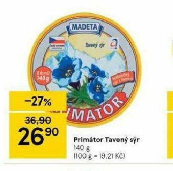 Tesco Primátor tavený sýr nabídka