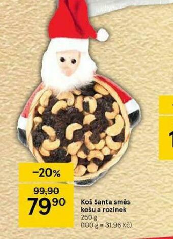 Tesco Koš santa směs kešu a rozinek nabídka