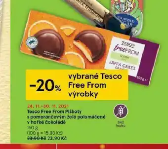 Piškoty s pomerančovým želé polomáčené v hořké čokoládě