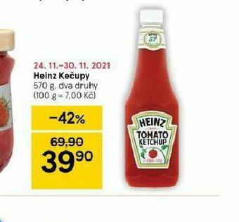 Tesco Heinz kečup nabídka
