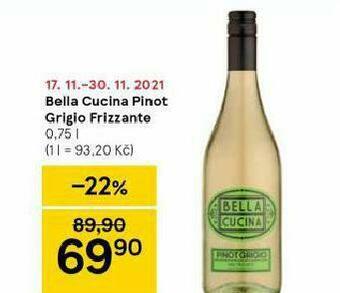 Tesco Bella cucina pinot grigio frizzante nabídka