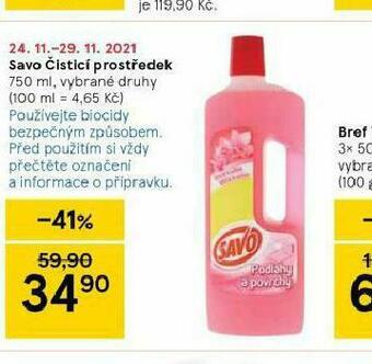 Tesco Savo čistící prostředek nabídka