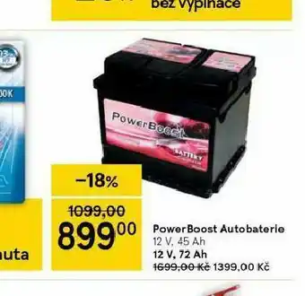 Tesco Power boost autobaterie 72 ah nabídka