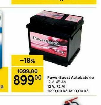 Tesco Powerboost autobaterie 45 ah nabídka