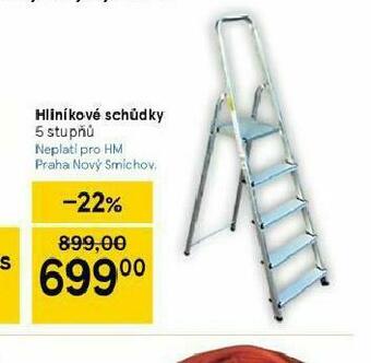 Tesco Hliníkové schůdky nabídka