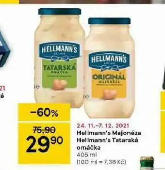 Tesco Hellman´s tatarská omáčka, majonéza nabídka