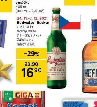 Tesco Pivo budweiser budvar nabídka