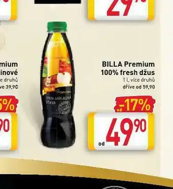 Billa Billa premium 100% fresh džus nabídka
