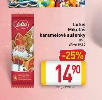 Billa Lotus mikuláš karamelové sušenky nabídka