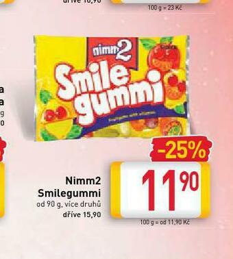 Billa Nimm2 smilegummi nabídka