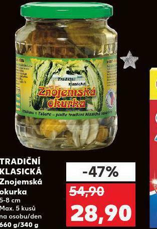 Kaufland Tradiční klasická znojemská okurka nabídka