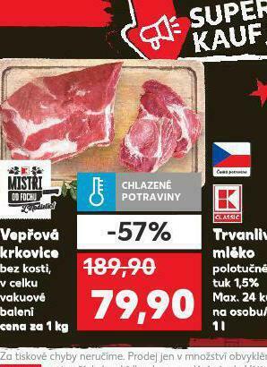 Kaufland Vepřová krkovice nabídka
