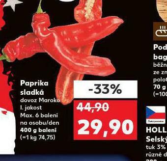 Kaufland Paprika sladká nabídka