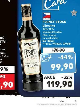 Kaufland Fernet stock nabídka
