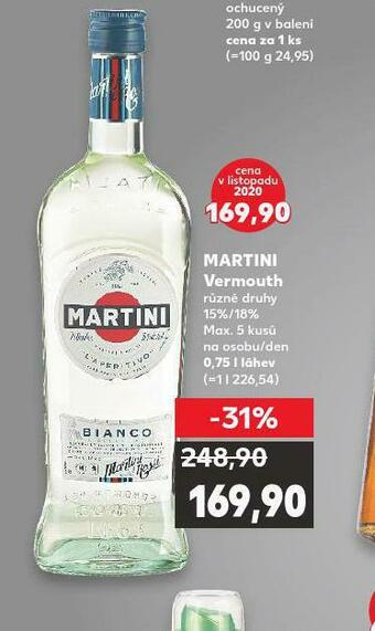 Kaufland Martini vermouth nabídka