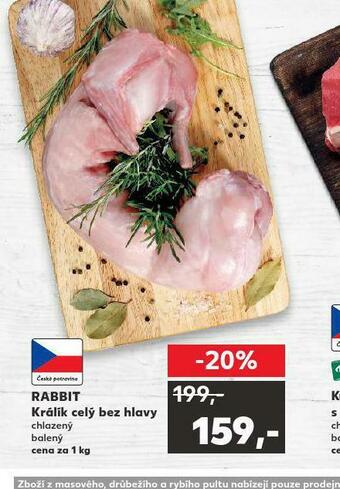 Kaufland Králík celý bez hlavy nabídka