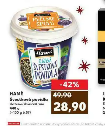 Kaufland Hamé švetsková povidla nabídka