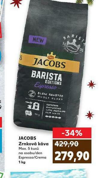 Kaufland Jacobs zrnková káva nabídka