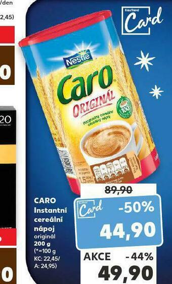 Kaufland Caro instantní cereální nápoj nabídka