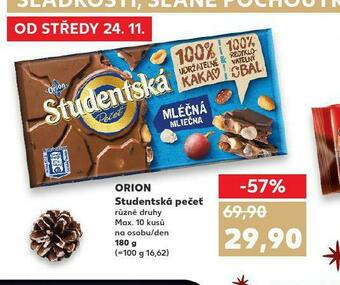 Kaufland Orion studentská pečeť nabídka