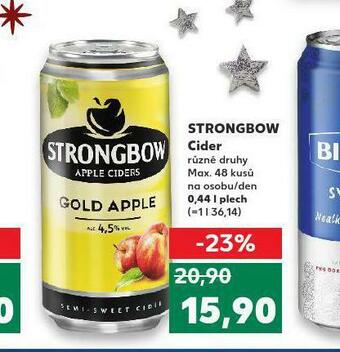 Kaufland Strongbow cider nabídka
