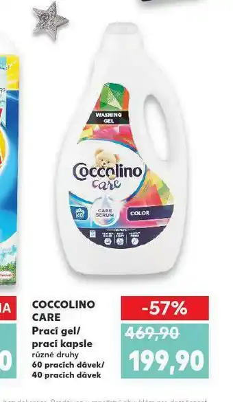 Kaufland Coccolino care prací gel / prací kapsle nabídka
