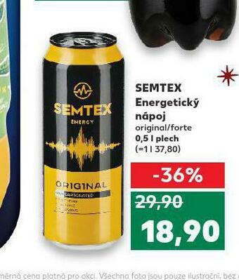 Kaufland Semtex energetický nápoj nabídka