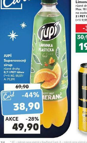 Kaufland Jupí superovocný sirup nabídka