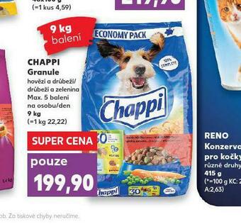 Kaufland Chappi granule pro psy nabídka