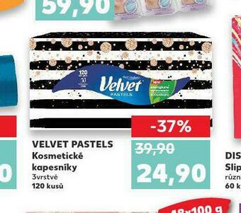 Kaufland Velvet pastels kosmetické kapesníky nabídka