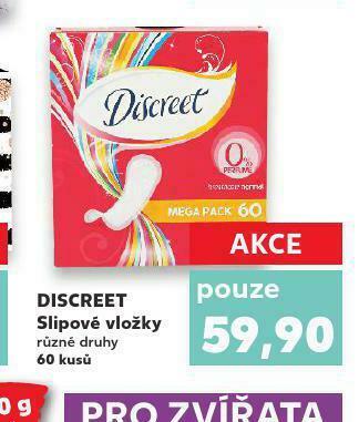 Kaufland Discreet slipové vložky nabídka