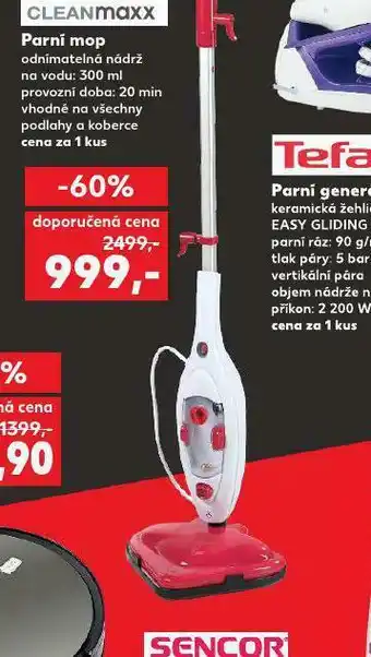 Parní mop cleanmaxx
